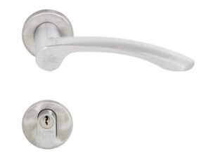 Fechadura para Porta de Entrada Acetinado 55mm Comum com Roseta 6239 La Fonte