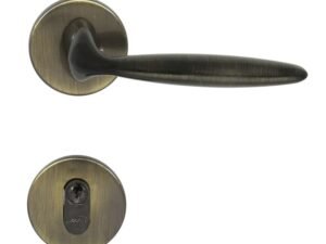 Fechadura para Porta de Entrada Antique 55mm Comum com Roseta Uno Imab
