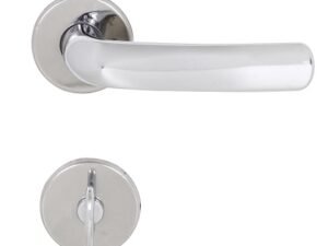 Fechadura para Porta de Banheiro Cromado 40mm Comum com Roseta Idea Arouca