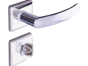 Fechadura para Porta de Banheiro Polido 40mm Comum Roseta Premium Aliança