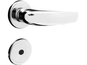 Fechadura para Porta de Banheiro Cromado 40mm Comum com Roseta MZ820CR Papaiz