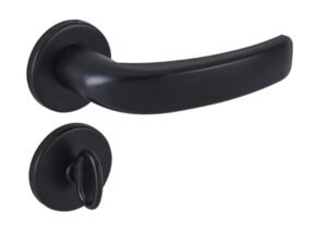 Fechadura para Porta de Banheiro Preto 40mm Comum Roseta Ecco Arouca