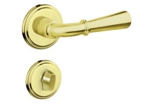 Fechadura para Porta de Banheiro Dourado 55mm Comum 620 La Fonte