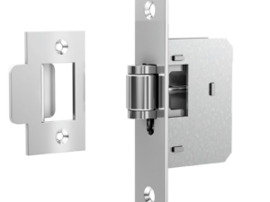 Fechadura Trinco Rolete para Porta Pivotante Acetinado